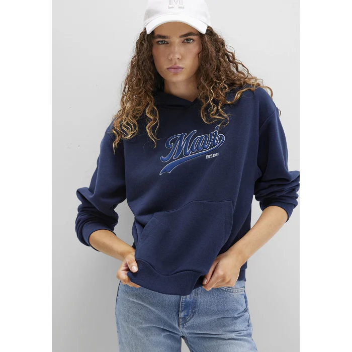 Mavi 1S10420-82318 Mavi Logo Baskılı Kapüşonlu Lacivert Sweatshirt