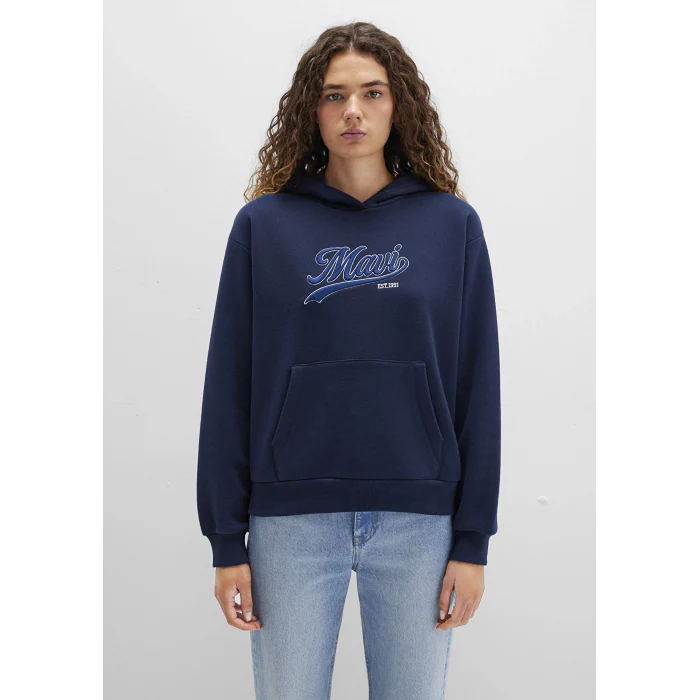 Mavi 1S10420-82318 Mavi Logo Baskılı Kapüşonlu Lacivert Sweatshirt