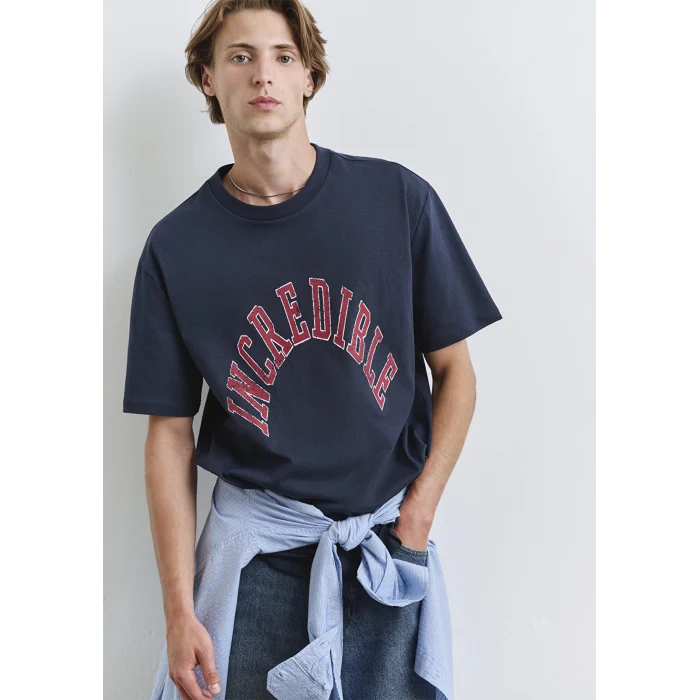 Mavi 0612882-89353 Baskılı Lacivert Tişört