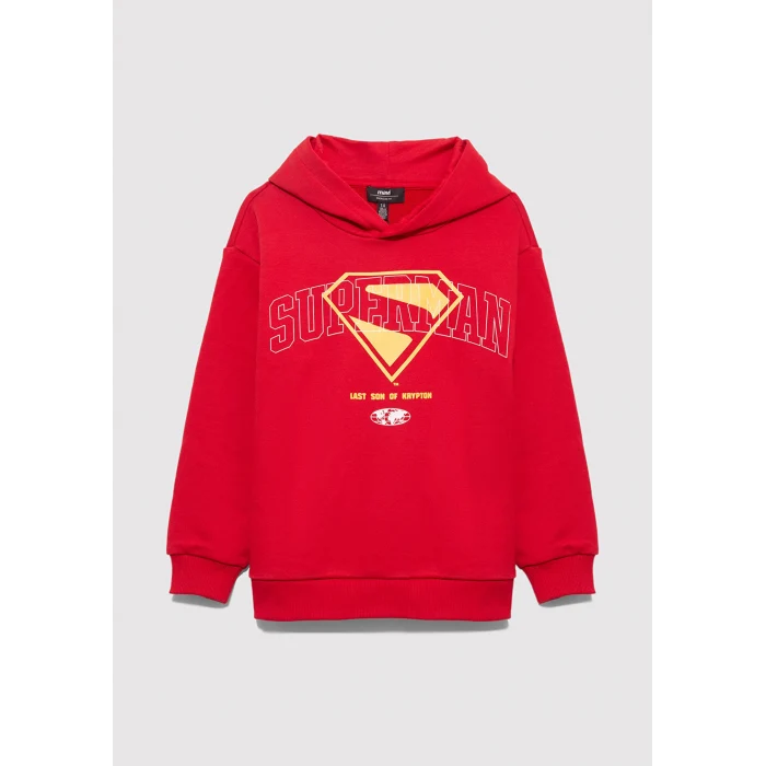 Mavi 6S10133-88016 Superman Baskılı Kırmızı Sweatshirt