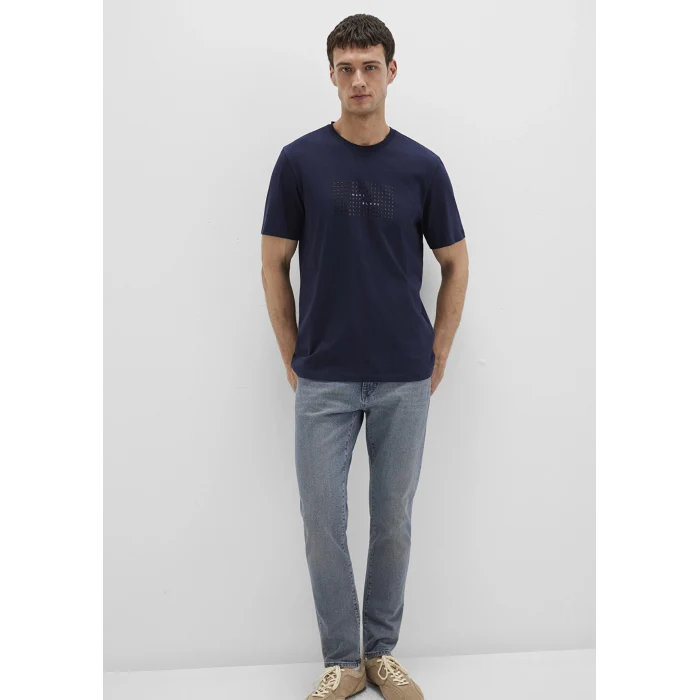 Mavi 0612866-86415 Mavi Black Baskılı Lacivert Tişört