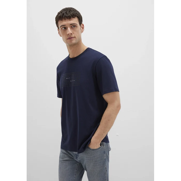 Mavi 0612866-86415 Mavi Black Baskılı Lacivert Tişört