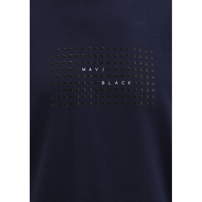 Mavi 0612866-86415 Mavi Black Baskılı Lacivert Tişört