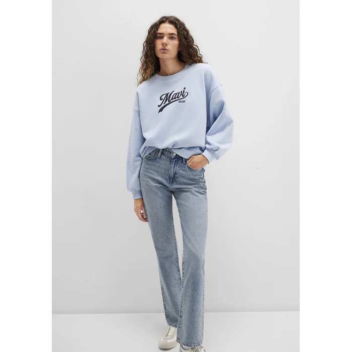 Mavi 1S10419-70813 Mavi Logo Baskılı Mavi Sweatshirt