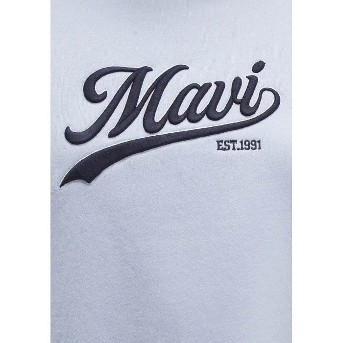 Mavi 1S10419-70813 Mavi Logo Baskılı Mavi Sweatshirt