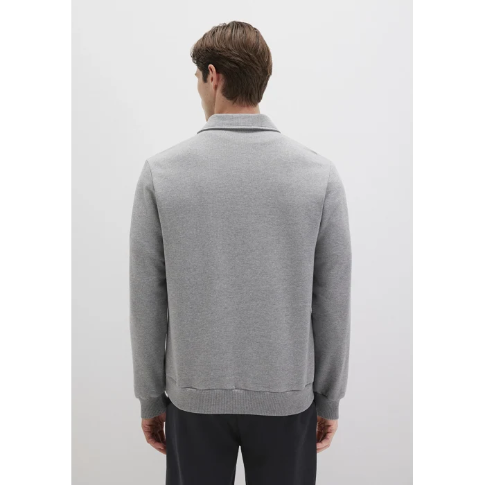 Mavi 0S10420-80018 Polo Yaka Gri Sweatshirt