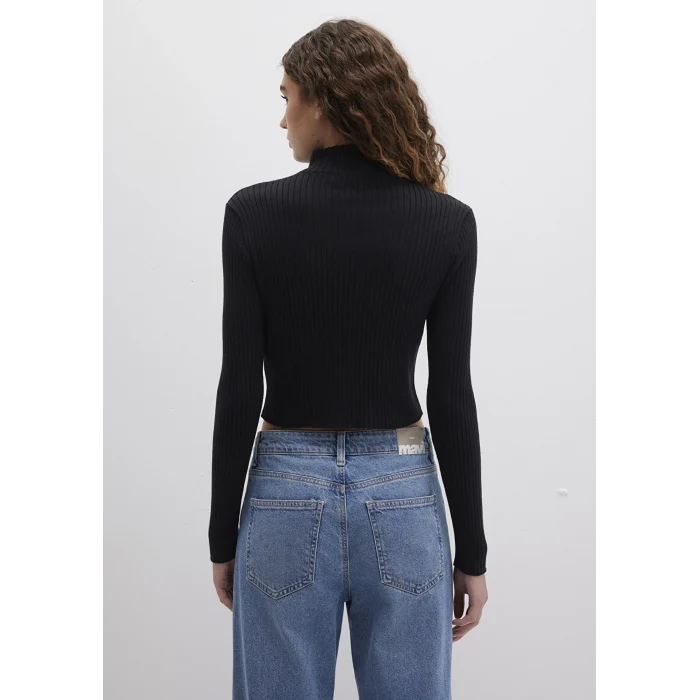 Mavi 171469-900 Çift Yön Fermuarlı Siyah Triko