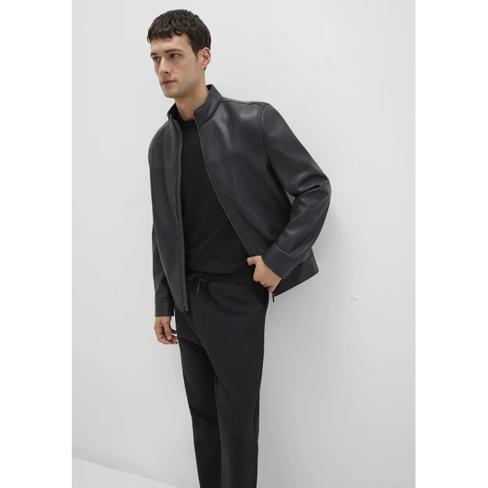 Mavi 0110634-71379 Dik Yaka Siyah Suni Deri Ceket