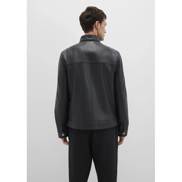 Mavi 0110634-71379 Dik Yaka Siyah Suni Deri Ceket