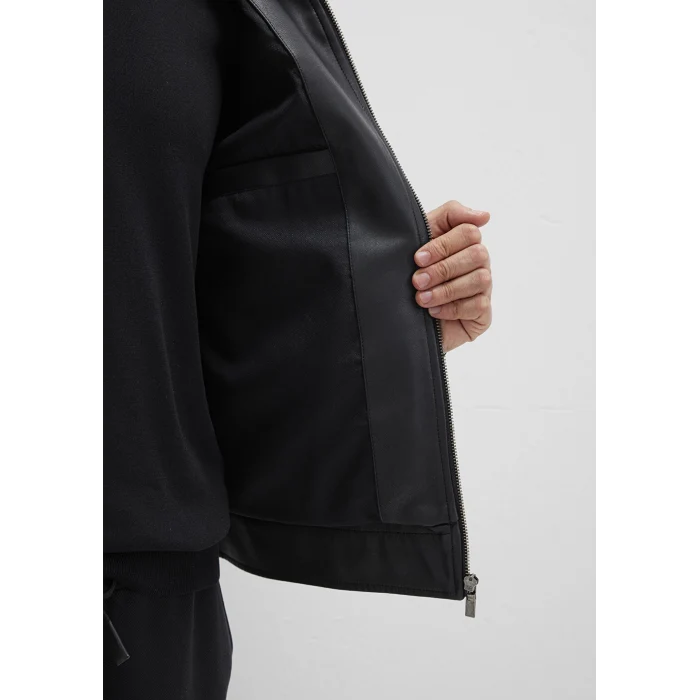 Mavi 0110634-71379 Dik Yaka Siyah Suni Deri Ceket