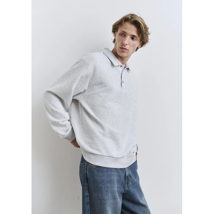Mavi 0S10390-82498 Polo Yaka Gri Sweatshirt