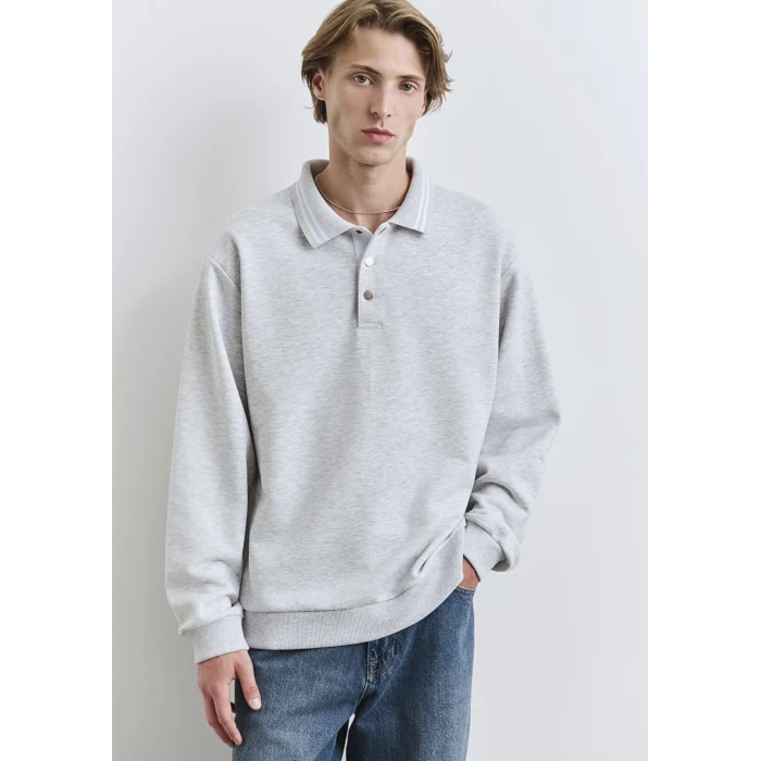 Mavi 0S10390-82498 Polo Yaka Gri Sweatshirt