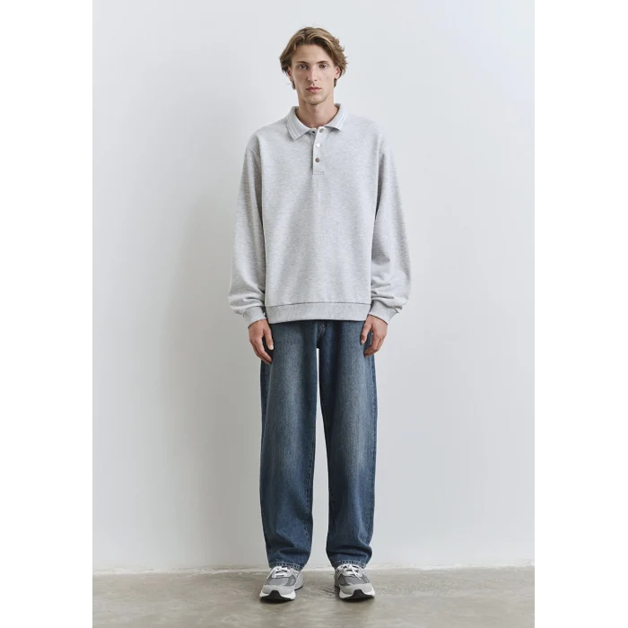 Mavi 0S10390-82498 Polo Yaka Gri Sweatshirt