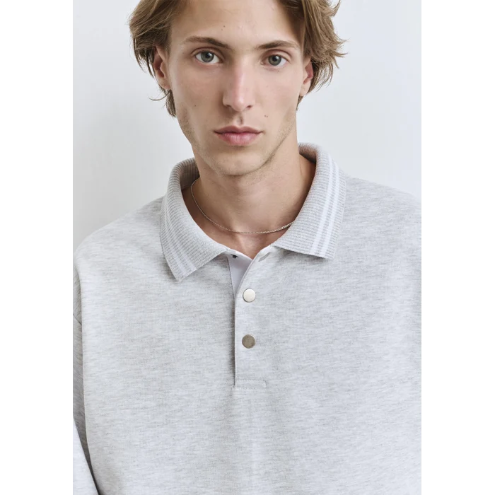 Mavi 0S10390-82498 Polo Yaka Gri Sweatshirt