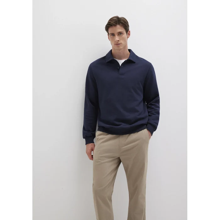 Mavi 0S10420-82318 Polo Yaka Lacivert Sweatshirt