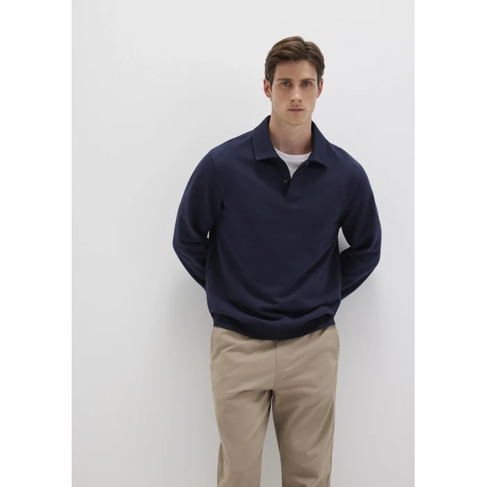 Mavi 0S10420-82318 Polo Yaka Lacivert Sweatshirt