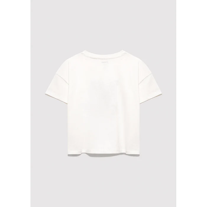 Mavi 7610348-70057 M Logo Baskılı Ekru Tişört