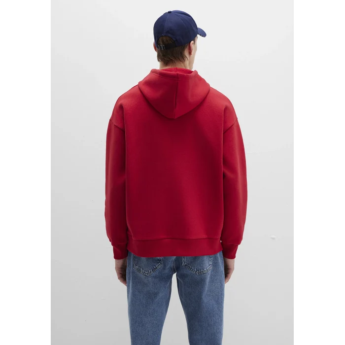 Mavi 067149-70464 Mavi Logo Baskılı Kapüşonlu Kırmızı Sweatshirt