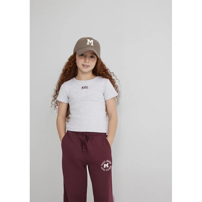 Mavi 7610350-88467 Mavi Logo Baskılı Gri Tişört