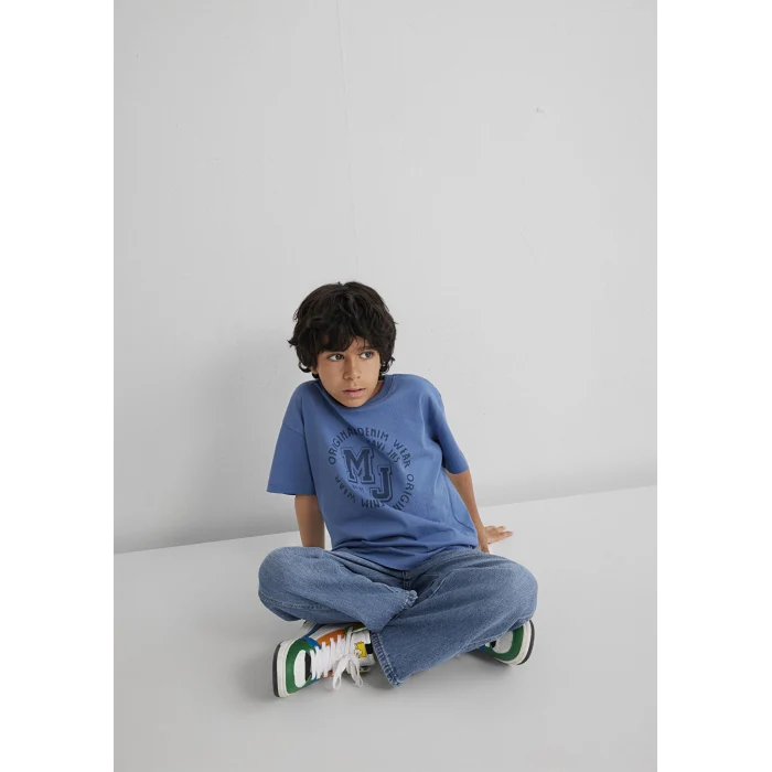 Mavi 6610395-83767 MJ Logo Baskılı Mavi Tişört