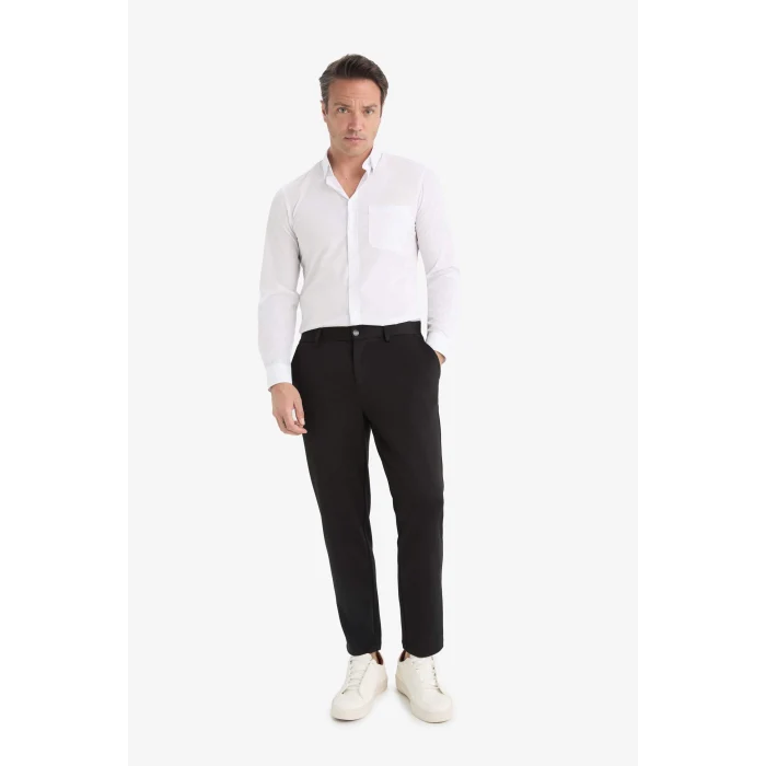 Defacto T6317AZBK27 Siyah Jogger Fit Cepli Esnek Kumaş Düz Paça Pantolon