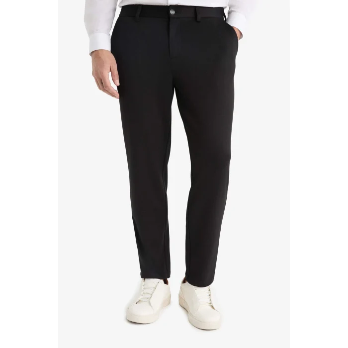 Defacto T6317AZBK27 Siyah Jogger Fit Cepli Esnek Kumaş Düz Paça Pantolon