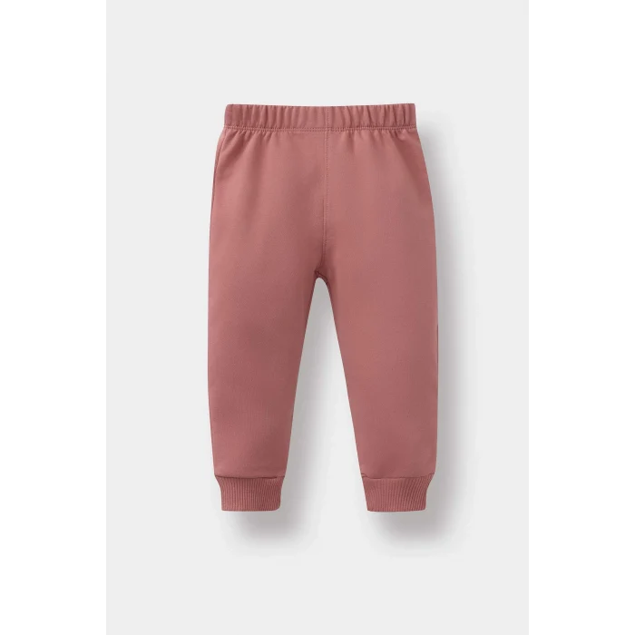 Defacto E8993A5BR103 Bordo Kız Bebek 2li Takım Baskılı Sweatshirt Eşofman Altı