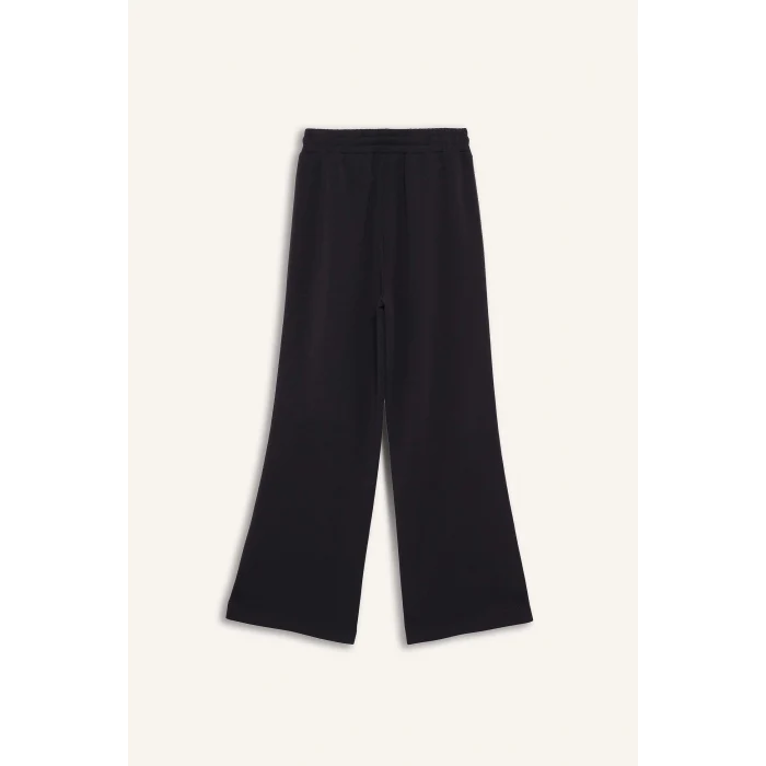 Defacto D1458AXBK81 Siyah DeFactoFit Wide Leg Geniş Paça Cepli Standart Boy Modal Soft Touch Pantolon