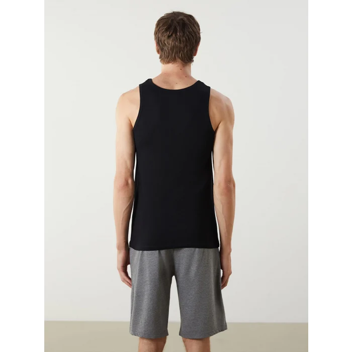 LC WAIKIKI Siyah U Yaka Penye Erkek Atlet 2li