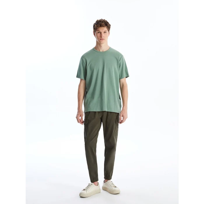 XSIDE Haki Standart Kalıp Gabardin Erkek Kargo Pantolon