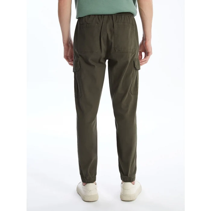 XSIDE Haki Standart Kalıp Gabardin Erkek Kargo Pantolon