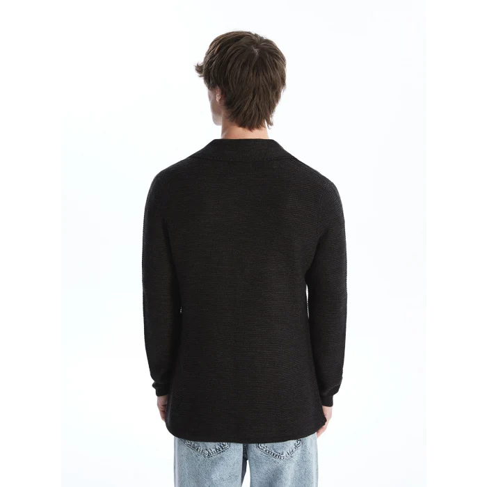 XSIDE Siyah Slim Fit Şal Yaka Erkek Triko Hırka