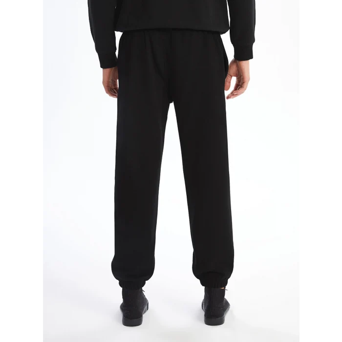 XSIDE Siyah Rahat Kalıp Erkek Kalın Jogger Eşofman Altı
