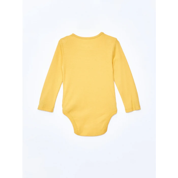 LCW baby Ekru Bisiklet Yaka Kız Bebek Çıtçıtlı Bodysuit 2li