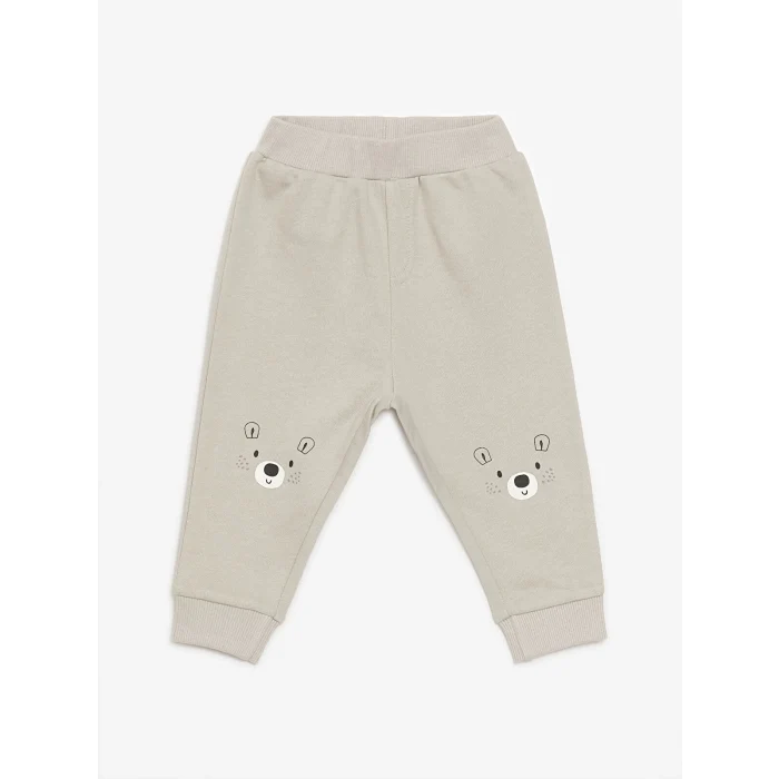 LCW baby Gri Bisiklet Yaka Erkek Bebek Sweatshirt ve Eşofman Alt 2li