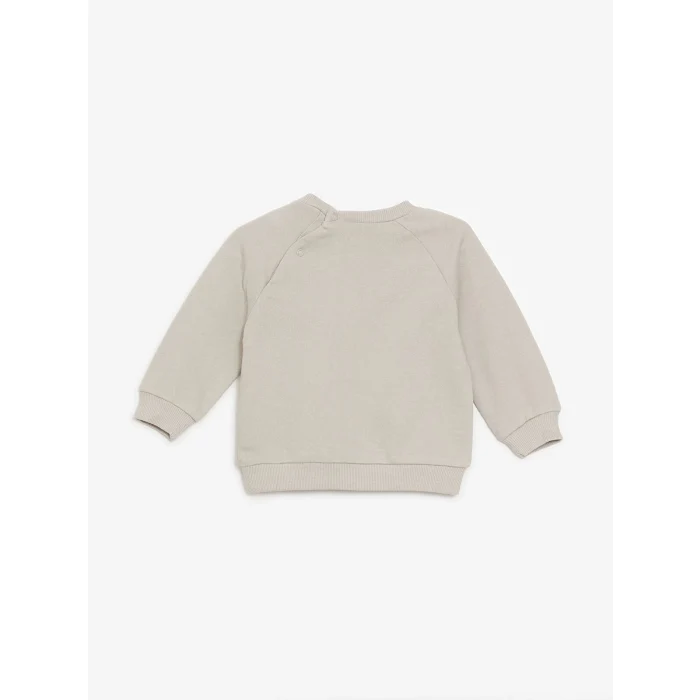 LCW baby Gri Bisiklet Yaka Erkek Bebek Sweatshirt ve Eşofman Alt 2li