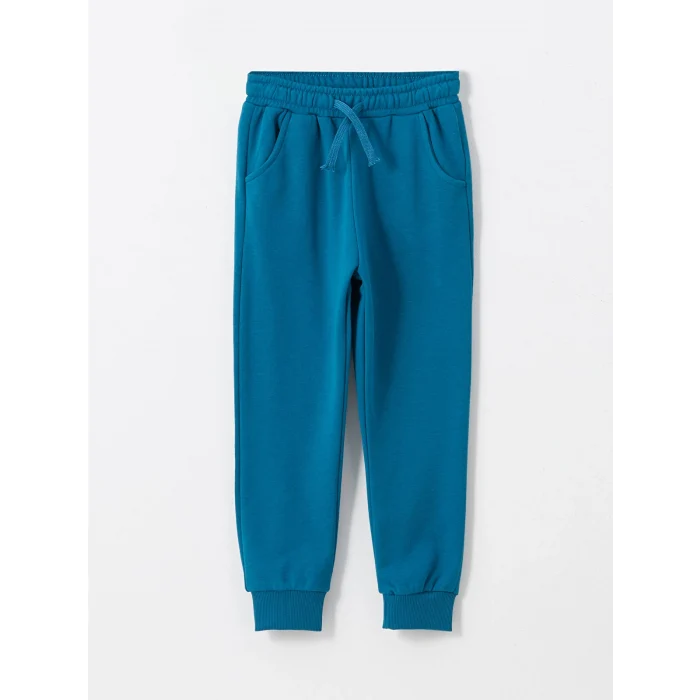 LCW Kids Petrol Bisiklet Yaka Baskılı Erkek Bebek Sweatshirt ve Pantolon 2li Takım