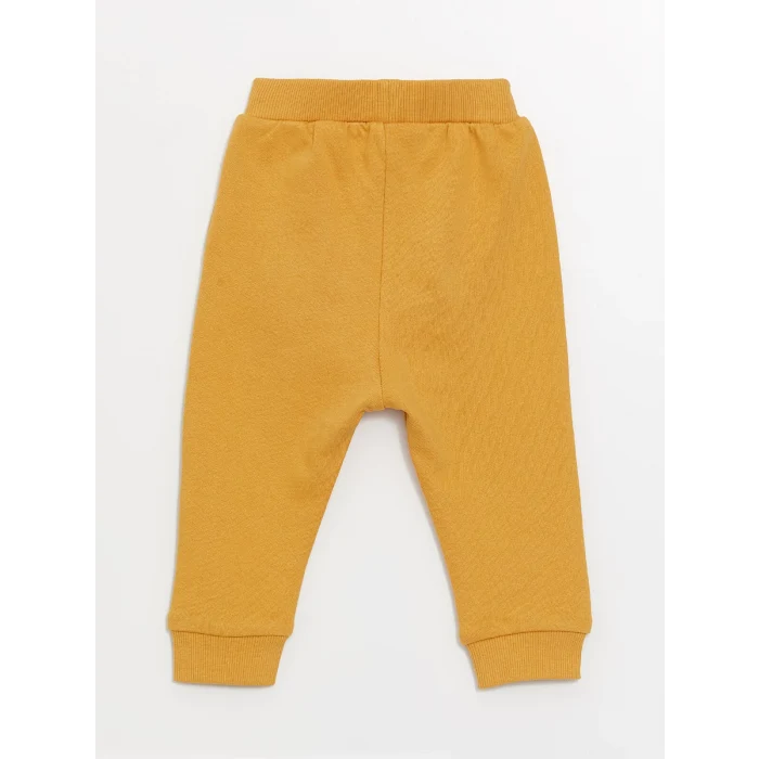 LCW baby Bej Bisiklet Yaka Baskılı Erkek Bebek Sweatshirt ve Eşofman Alt 2li Takım