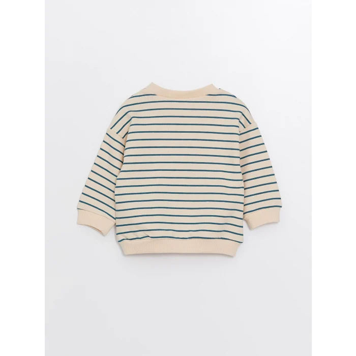 LCW baby Ekru Baskılı Erkek Bebek Sweatshirt ve Eşofman Alt 2li