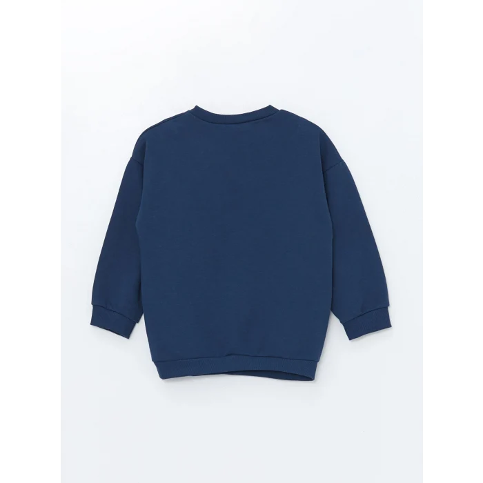 LCW Kids Indigo Bisiklet Yaka Baskılı Erkek Bebek Eşofman Takım