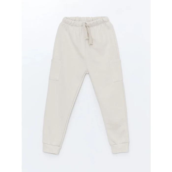 LCW Kids Gri Bisiklet Yaka Baskılı Erkek Bebek Sweatshirt ve Eşofman Alt 2li Takım