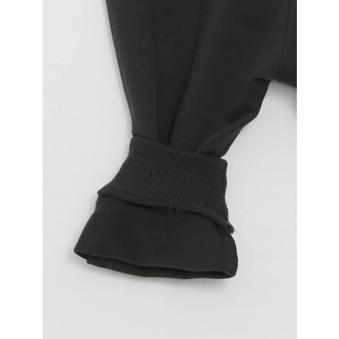 LCW baby Bej Baskılı Erkek Bebek Sweatshirt ve Eşofman Alt 2li Takım