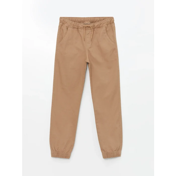 LCW Kids Bej Beli Lastikli Erkek Çocuk Jogger Pantolon