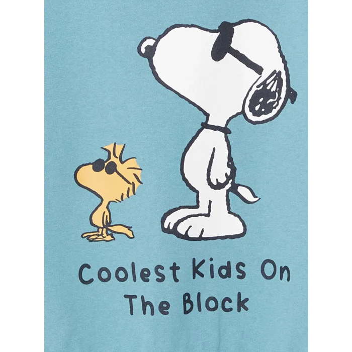 LCW Kids Yeşil Bisiklet Yaka Baskılı Erkek Çocuk Sweatshirt ve Eşofman Alt 2li Takım