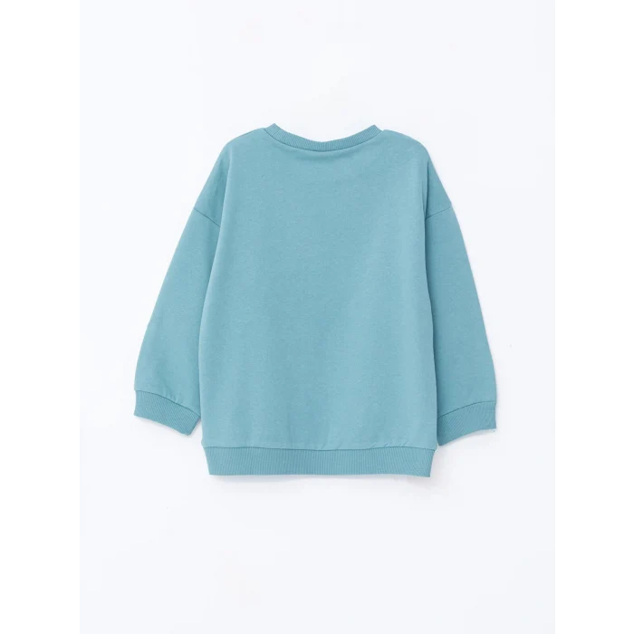 LCW Kids Yeşil Bisiklet Yaka Baskılı Erkek Çocuk Sweatshirt ve Eşofman Alt 2li Takım