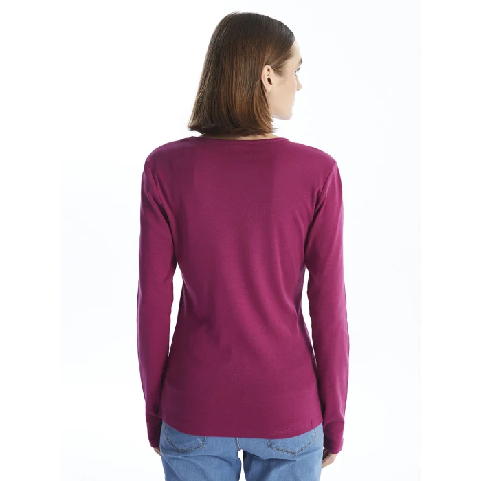 LCWAIKIKI Classic Mürdüm Bisiklet Yaka Kadın Body