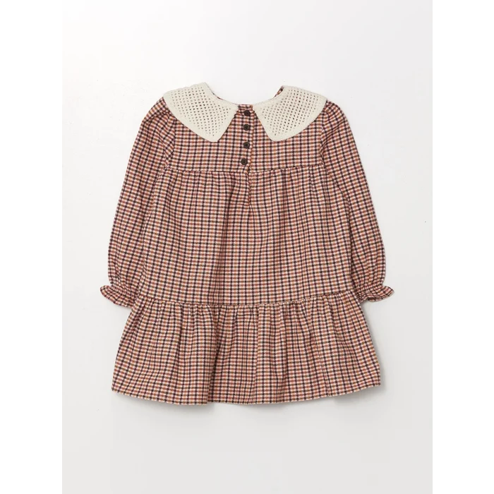 LCW Kids Turuncu Kız Bebek Oyun Saatlerine Uygun Rahat Elbise