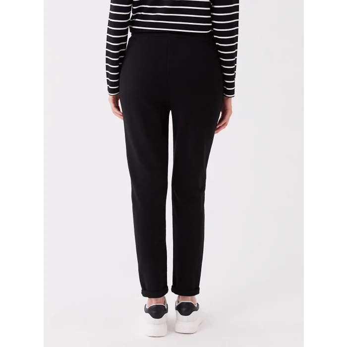 LCW Vision Siyah Kadın Beli Lastikli Düz Eşofman Altı