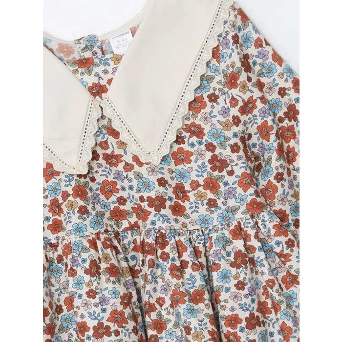 LCW Kids Pembe Kız Bebek Kreşte Neşeli Günler Elbisesi