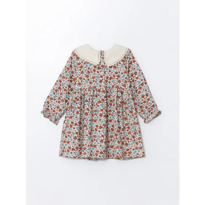 LCW Kids Pembe Kız Bebek Kreşte Neşeli Günler Elbisesi